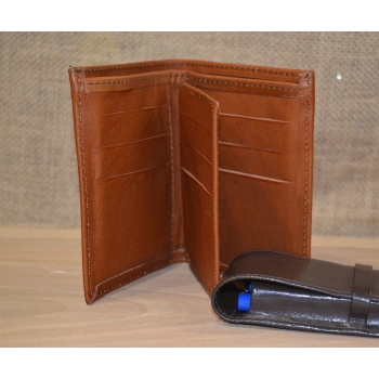 Portfel skórzany brązowy męski .